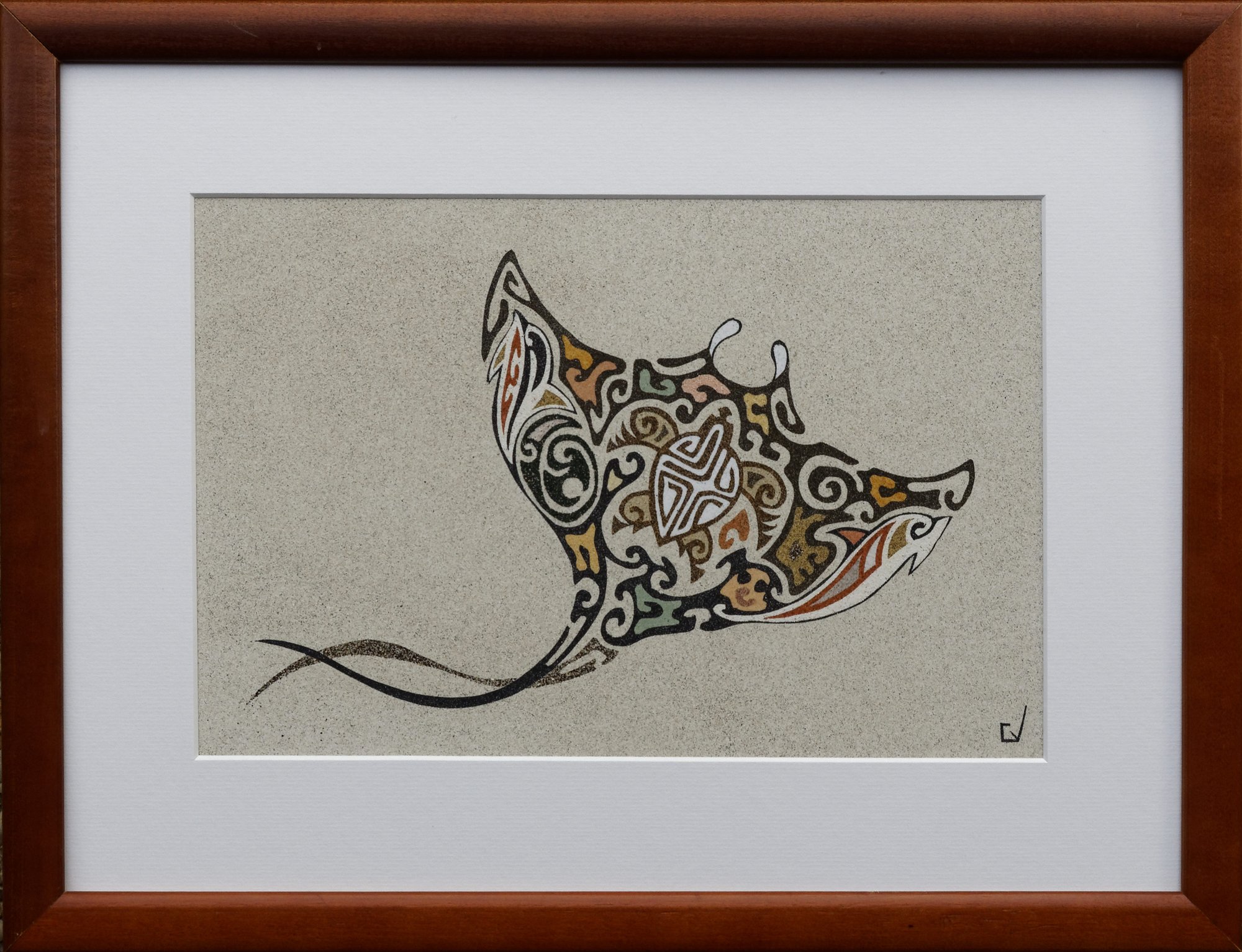 Ray, turtle and dolphins