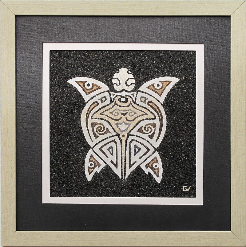 Tortue et sa raie manta